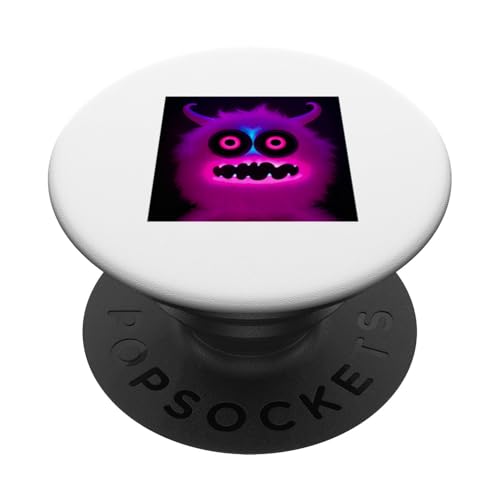 Flauschiges helles Monster, niedliche pelzige Kreatur, entzückendes Monster PopSockets Klebender PopGrip von MiniMonster