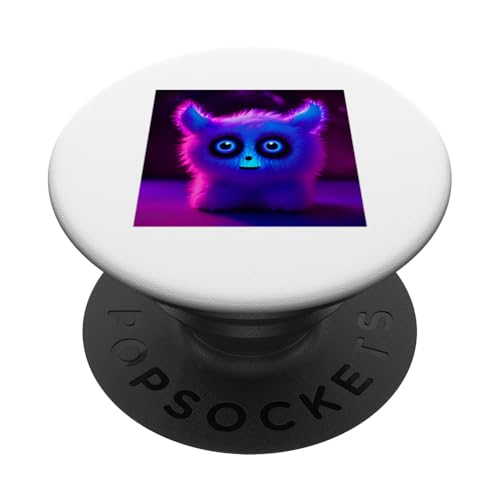 Fluffy Bright Monster - Niedliche Kreatur Kunstwerk PopSockets Klebender PopGrip von MiniMonster