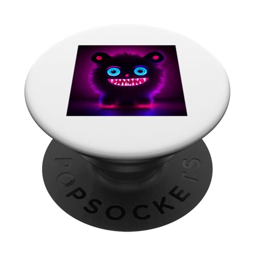 Fuzzy Bright Monster, süße flauschige Kreatur PopSockets Klebender PopGrip von MiniMonster