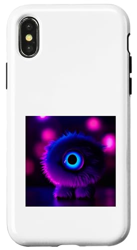 Niedliches flauschiges Monster, bezaubernde Kreatur-Kunst, hell und süß Hülle für iPhone X/XS Niedliches flauschiges Monster, bezaubernde Kreatur-Kunst, hell und süß Hülle für iPhone X/XS von MiniMonster