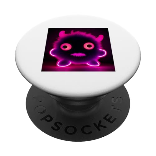 Niedliches flauschiges Monster, bezauberndes Kreatur-Design PopSockets Klebender PopGrip von MiniMonster