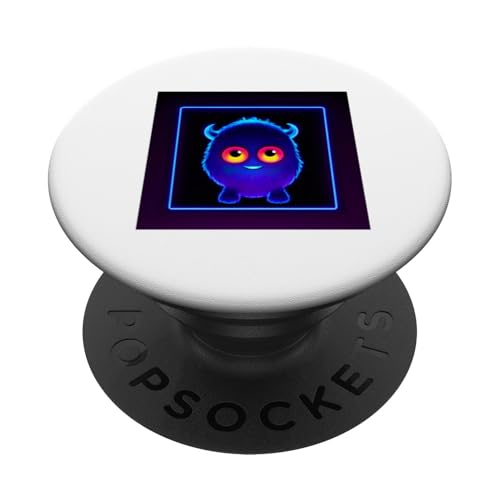 Niedliches flauschiges Monster – hell und liebenswert PopSockets Klebender PopGrip von MiniMonster