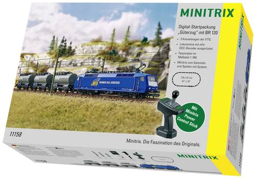 MiniTrix 11158 N Digital-Startpackung  Güterzug  mit Baureihe 120 der WRS von MiniTrix