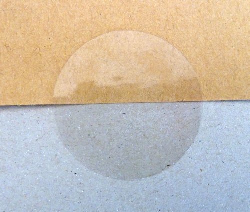 1000 x Transparente Siegel-Aufkleber, entfernbare, wiederablösbare, selbstklebende Aufkleber, 50 mm, rund, Rolle mit 1000 glänzenden Stickern von Minilabel