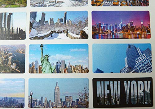 15 New York, NYC , Sehenswürdigkeiten und Ansichten, Themen Haftetiketten Aufkleber von Minilabel