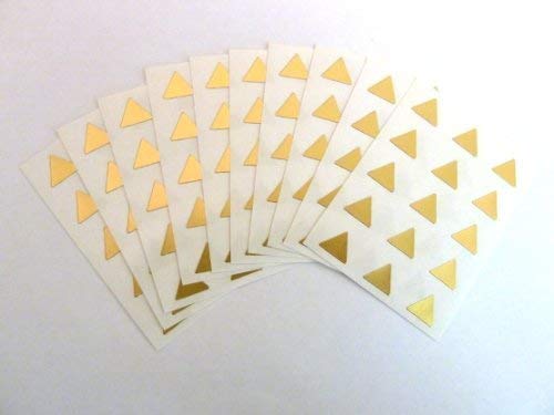 150 Etikett, 10mm Dreieck, matt-gold, Farben Code Aufkleber, selbstklebende klebend Farbige Etiketten von Minilabel