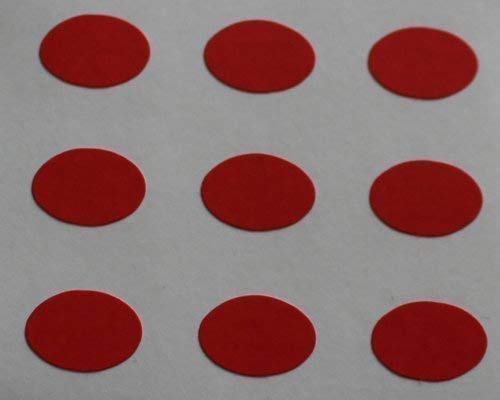150 Etikett, 10x7mm Ovale, rot, selbstklebende Aufkleber, Minilabel Formen von Minilabel