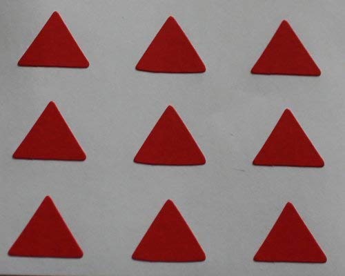 150 Etiketten, 10mm Dreieck, rot, selbstklebende Sticker, Minilabel Formen von Minilabel