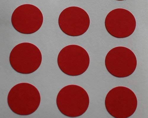 150 Etiketten, 10mm Durchmesser rund runde , rot, selbstklebende Sticker, Minilabel Formen von Minilabel