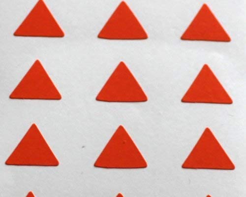 150 Etiketten,10mm Dreieck,orange,selbstklebende Sticker,Minilabel Formen von Minilabel
