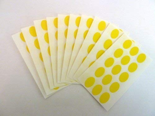 150 Stück, 15 x 10 ° mm, gelb, Aufkleber, selbstklebend, Klebeetiketten von Minilabel