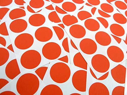 150 Stück 25 mm (2,5 cm) rund selbstklebend Sticky Dot Etiketten, farbige Aufkleber – Rot Kreise (102 Stück) von Minilabel