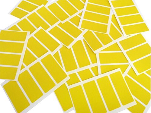 150 Stück 50 x 20 mm, Gelb Farbe Code rechteckig selbstklebend Farbige Label (80 Stück) von Minilabel