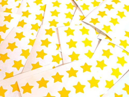 180 Etikett, 15mm Sterne, gelb, Farben Code Aufkleber, selbstklebende klebend Farbige Etiketten von Minilabel