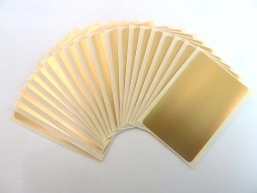 20 Etiketten, 99 x 65 mm Rectangle, Gold Matt, Aufkleber, Klebeetiketten selbstklebend-Kleber von Minilabel