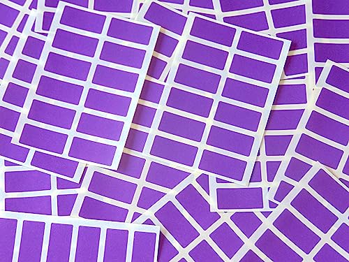 204-Etiketten, 25 x 12 mm, rechteckig, Dunkel Violett, Farbcode-Aufkleber, selbstklebender Klebeetiketten von Minilabel