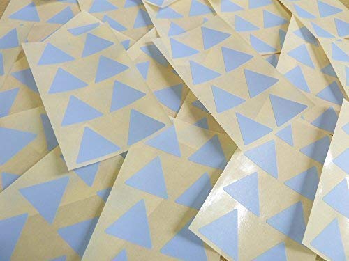 25mm (1") Dreieck Form Farbcode Sticker - Packungen mit 96 Groß Bunt Dreieckiges Klebeetiketten - 32 Farben Verfügbar - Hell Himmelblau von Minilabel