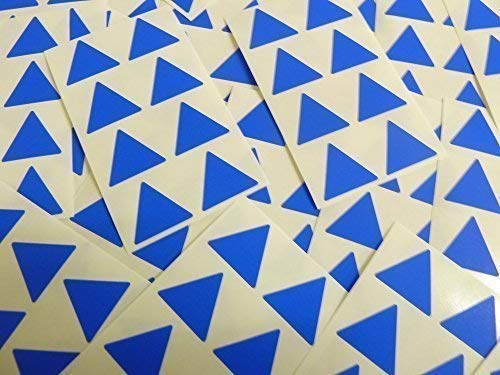 25mm (1") Dreieck Form Farbcode Sticker - Packungen mit 96 Groß Bunt Dreieckiges Klebeetiketten - 32 Farben Verfügbar - Königsblau von Minilabel