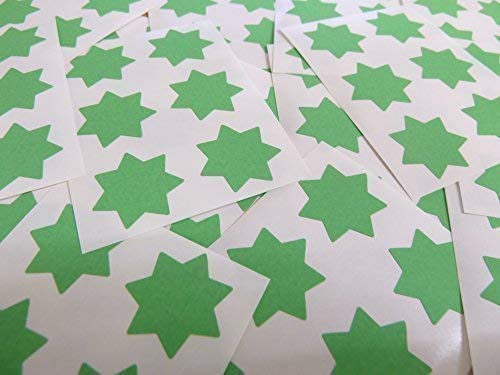 25mm (1") Sternform Farbcode Sticker - Packungen mit 90 Groß Bunt Sterne Klebeetiketten - 32 Farben Verfügbar - Hellgrün von Minilabel