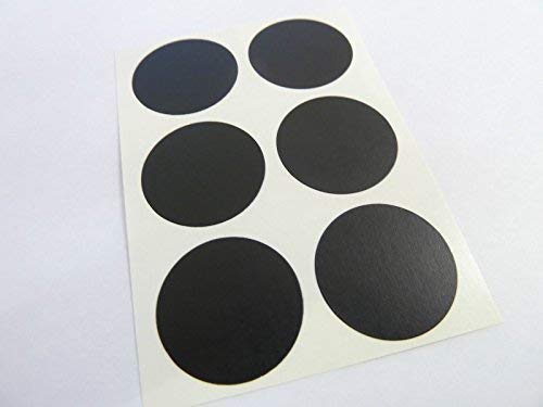 25mm (2.5cm) Rund Farbcode Sticker - Packung mit 30 Bunt Zirkular Klebeetiketten - 36 Farben Verfügbar - Schwarz von Minilabel