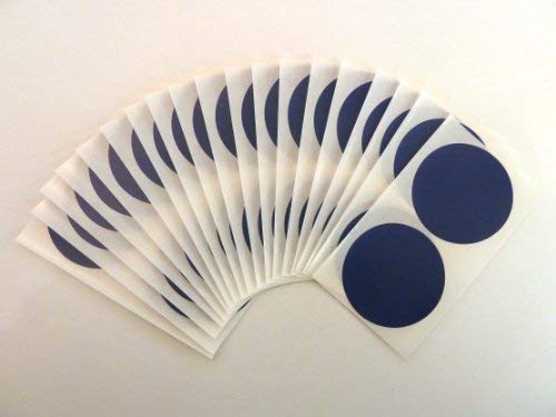 40 Etikett, 50mm Durchmesser rund, Marineblau, Plastik / Vinyl Farben Code Aufkleber, selbstklebende Klebepunkte von Minilabel
