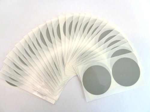40 Etikett, 50mm Durchmesser rund, grau, Plastik / Vinyl Farben Code Aufkleber, selbstklebende Klebepunkte von Minilabel