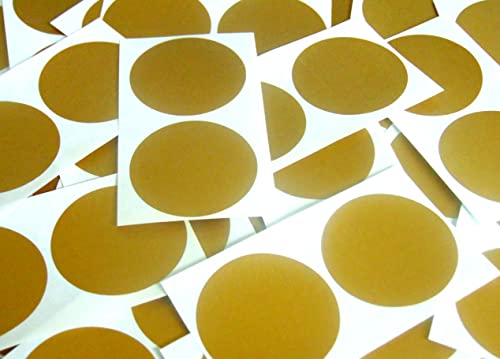 50 Etiketten, 50 mm Durchmesser rund, Gold Matt, Aufkleber, selbstklebend-Klebe bunte Punkte von Minilabel