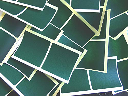 50 Etiketten,51mm 2 Zoll Square, dunkel grün, Farbcode Sticker, selbstklebende Klebend Bunt SQUARES von Minilabel