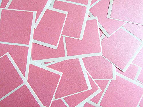 50 Etiketten 51mm 2 Quadrat Rosa Farbcode Sticker Selbstklebend Klebend Farbige Quadrate von Minilabel
