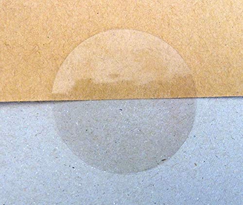 50 Stück 50 mm, runde, transparente, glänzende Siegeletikette (50 Stück runden Etiketten). von Minilabel