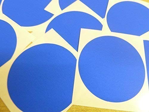 65mm (2.6") Rund, Kreisförmig Farbcode Sticker - Packs Of 25 Groß Bunt Runde, Klebeetiketten - 32 Farben Verfügbar - Königsblau von Minilabel