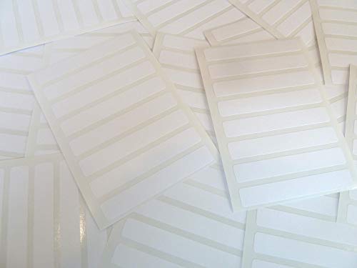 65x10mm (2.6" X 0,4 ") Rechteckige Form Farbcode Sticker Packungen 96 Farbig Schmal Rechtecke Klebeetiketten - 32 Farben Erhältlich - Weiß von Minilabel