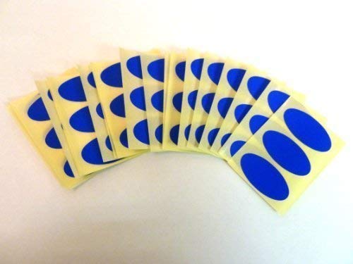 75 Etiketten, 40x20mm Oval, Königsblau, Farbcode Sticker, Selbstklebende Klebend Farbige Etiketten von Minilabel