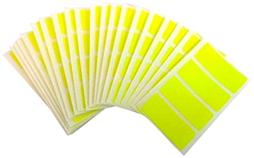 80 Etikett, 50x20mm Rechteck, fluo gelb, Farbe Code Aufkleber, selbstklebende klebend gefärbt Etikett von Minilabel