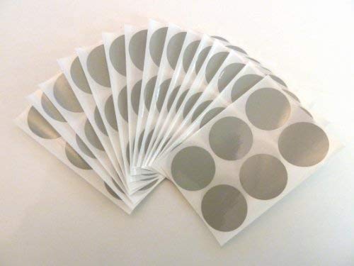 90 Etikett, 33mm Durchmesser rund, grau, Farben Code Aufkleber, selbstklebende klebend gefärbt Punkte von Minilabel