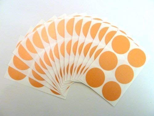 90 Etiketten, 33 mm Durchmesser, rund, Orange, Klebeetiketten, selbstklebend, farbig, Dots von Minilabel