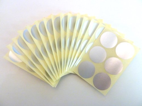 90 Etiketten, 33 mm rund, Matt silberfarben, für Farbkodierung, selbstklebende-Klebe bunte Punkte von Minilabel