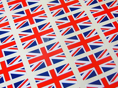 Aufkleber mit Aufdruck des Union Jack / Nationalflagge des Vereinigten Königreichs, selbstklebend, 33°x°20mm, 60 Stück von Minilabel