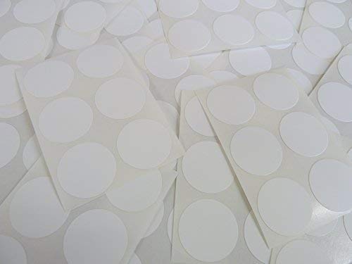 Einfarbig Weiß Extra Langlebiger Kunststoff Etiketten, Sticker - 21 Formen & Größen Extra Klebend Etiketten A Strong Kleber für Draußen Anwendungen - Weiß, 30mm round (72 Labels) von Minilabel