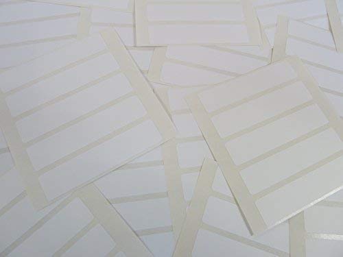 Einfarbig Weiß Extra Langlebiger Kunststoff Etiketten, Sticker - 21 Formen & Größen Extra Klebend Etiketten A Strong Kleber für Draußen Anwendungen - Weiß, 70x15mm Rectangular (75 Labels) von Minilabel