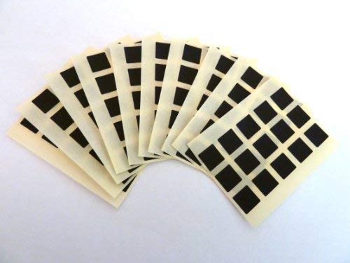 Farbcode-Klebeetiketten, quadratisch, selbstklebend, 10 mm x 10 mm, Schwarz, 150 Stück von Minilabel