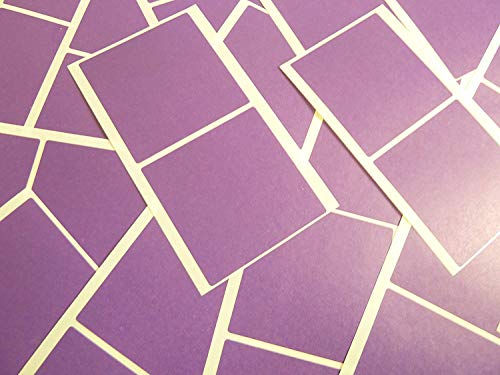 Groß 51mm Square Dunkleviolett Violett Farbcode Sticker, 50 Selbstklebende Squares Klebend Farbige Etiketten von Minilabel