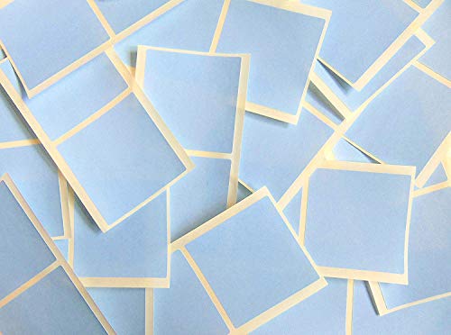 Groß 51mm Square Hell Himmelblau Farbcode Sticker, 50 Selbstklebende Squares Klebend Farbige Etiketten von Minilabel