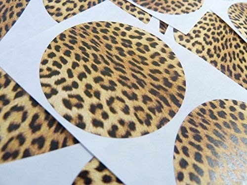 Klebe-Etiketten Leopardenmuster 50 mm rund Farb-Code selbstklebend 50 Stück von Minilabel