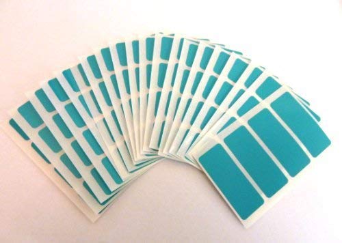 Klebeetiketten, rechteckig, selbstklebend, für Farbkodierung, 50°x°20°mm, Türkis, 80 Stück von Minilabel