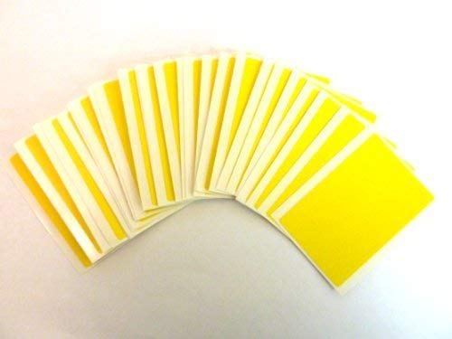 Klebeetiketten, rechteckig, selbstklebend, für Farbkodierung, 75 x 50 mm, Gelb, 30 Stück von Minilabel