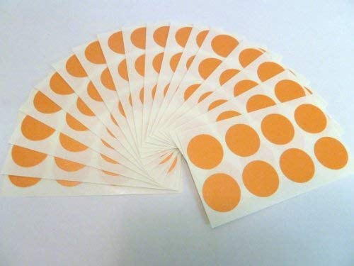 Klebeetiketten, rund, selbstklebend, für Farbkodierung, 19 mm Durchmesser, Orange, 135 Stück von Minilabel