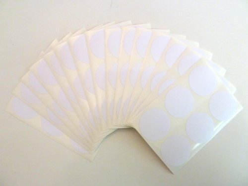 Klebeetiketten, rund, selbstklebend, für Farbkodierung, 33°mm Durchmesser, Weiß, 90 Stück von Minilabel