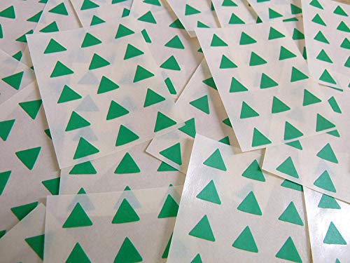Klein 10mm Dreieckiges Mittelgrün Farbcode Sticker, 150 Selbstklebende Dreieck Dreiecke Klebend Farbige Etiketten von Minilabel