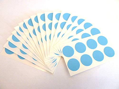 Minilabel Aufkleber, rund, selbstklebend, für Farbmarkierung, 19 mm Durchmesser, Hellblau, 135 Stück von Minilabel